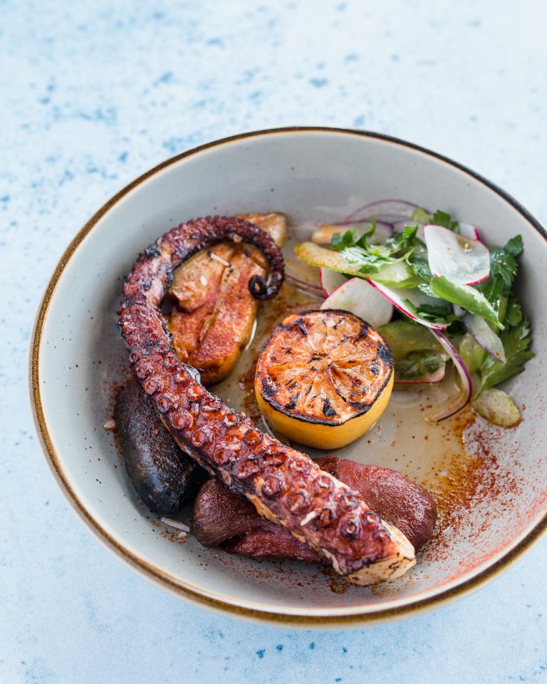 Grilled Spanish Octopus served in bowl