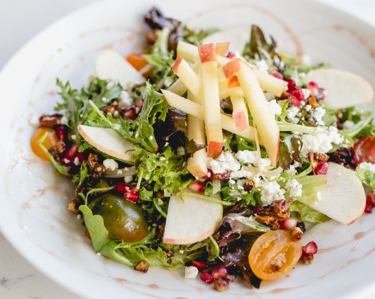 Apple Pomegranate Salad on a plate