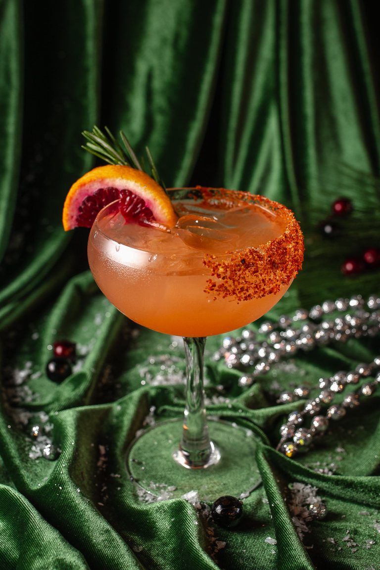 Blood Orange Margarita in a glass