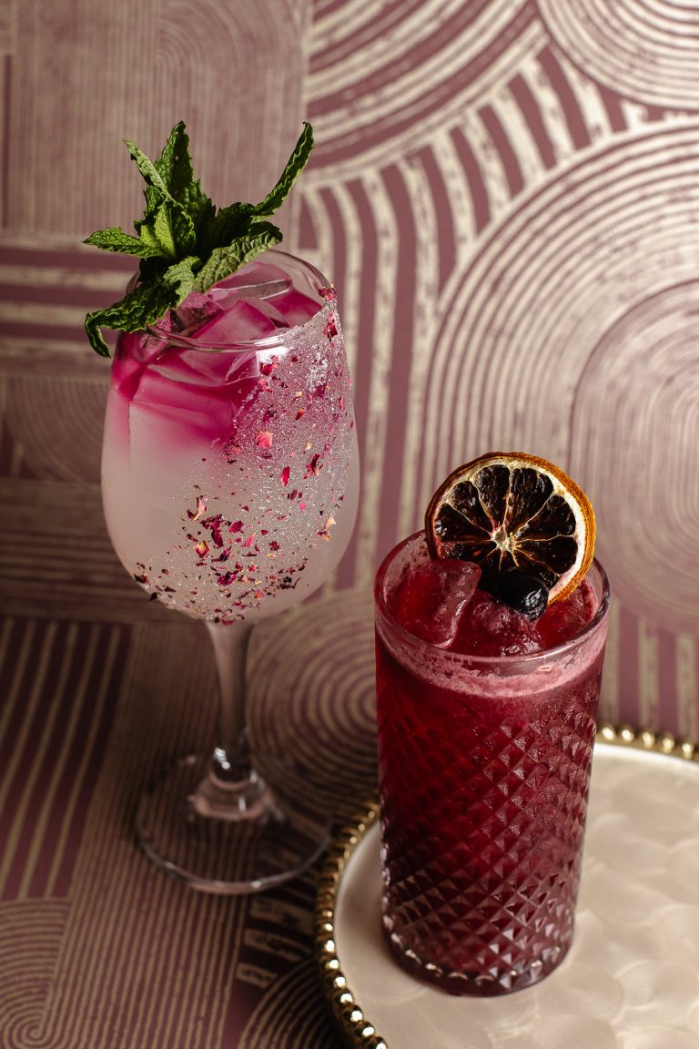 Lychee Rose Spritz and Black Cherry Limoncello Mule