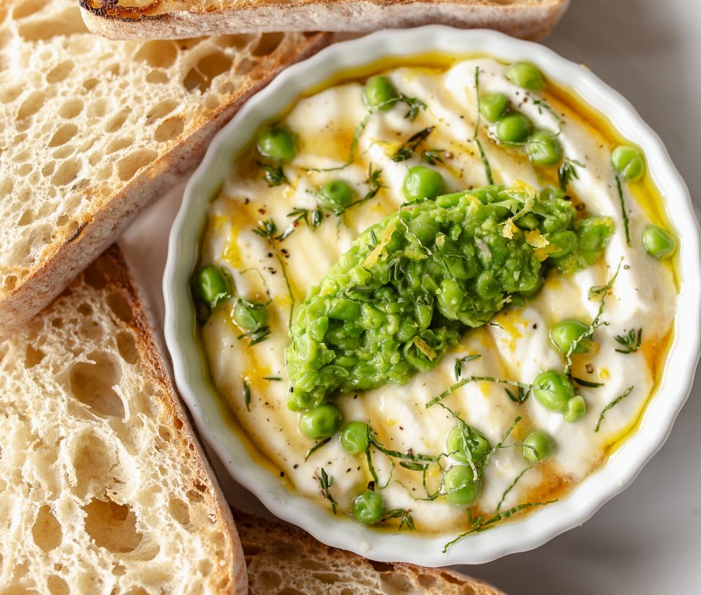 English Peas + Mint Ricotta
