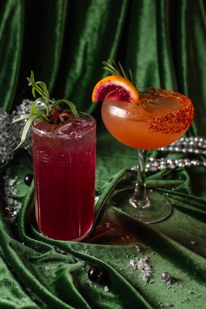 Tinsel + Tarragon Mule, Blood Orange Margarita