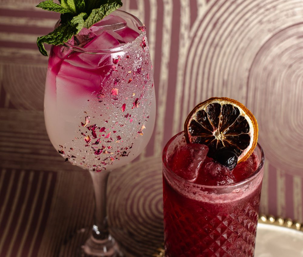Lychee Rose Spritz and Black Cherry Limoncello Mule